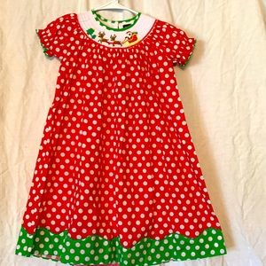 Girl’s Smocked Christmas Dress